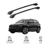 SKODA KAROQ 2017 et modèles ultérieurs TRX1 Thunder Carrier Barres transversales pour galerie de toit de voiture, 2 barres